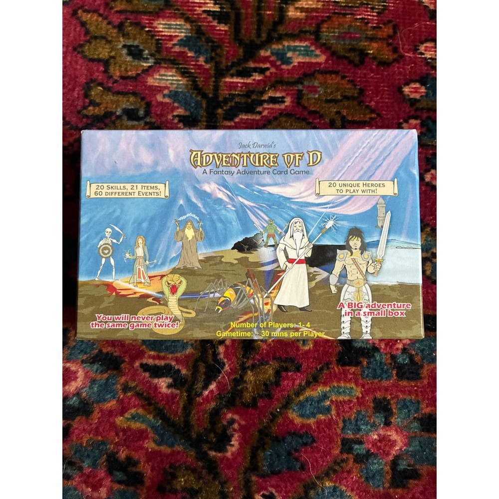 Adventure of D (1st Edition) Card Game by Jack Darwid - 100% Complete - Unplayed
